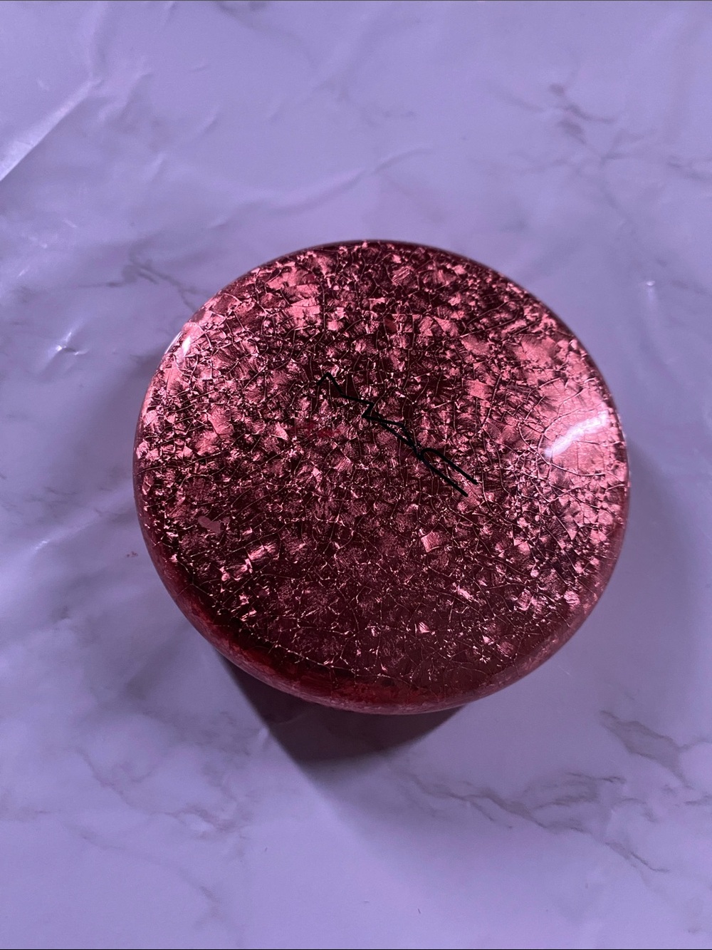 MAC Cosmetics Rose Metallic Round Accent Box